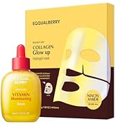 EQQUALBERRY Radiance Boosting Duo - Suero iluminador de vitaminas y máscara de colágeno Glow Up | Niacinam...
