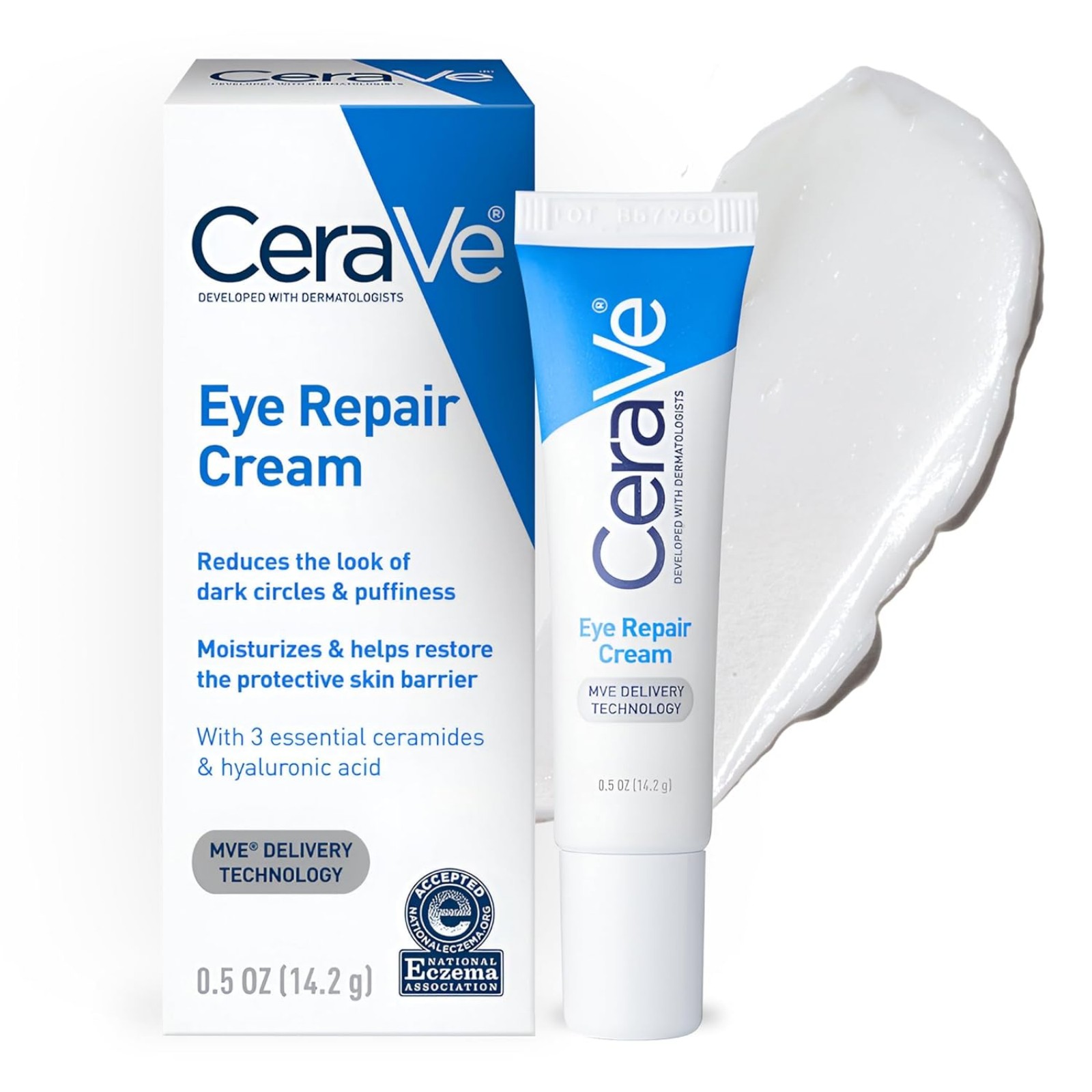71DMbiEXcPL._SL1500_ CeraVe Crema Reparadora para Ojos, Crema para Ojeras y Bolsas Bajo los Ojos, Ácido Hialurónico + Niacinamida + Complejo Botánico Marino, Libre de Aceite y Probada por Oftalmólogos - Imagen 1
